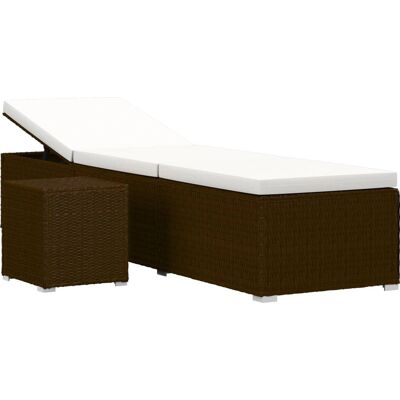 VidaXL Outdoor Stuhl - Gepolsterte Sitz, Aluminium, Polyester, Polyrattan, Stahl VidaXL Outdoor Stuhl - Gepolsterte Sitz, Aluminium, Polyester, Polyrattan, Stahl