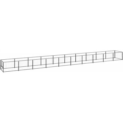 vidaXL Musta teräskoira-aita - 10 m² - Ulkokäyttöön vidaXL Musta teräskoira-aita - 10 m² - Ulkokäyttöön