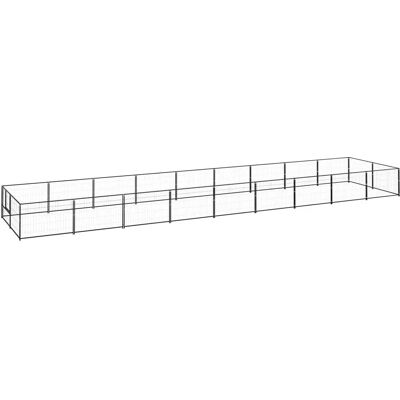 vidaXL Koiratarha musta 18 m² teräs ulkokäyttöön vidaXL Koiratarha musta 18 m² teräs ulkokäyttöön