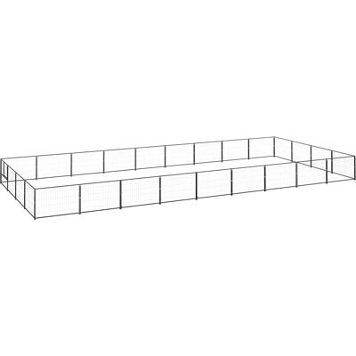 vidaXL Koiratarha Musta 36 m² Teräs Ulkotarha - Koiratarha vidaXL Koiratarha Musta 36 m² Teräs Ulkotarha - Koiratarha