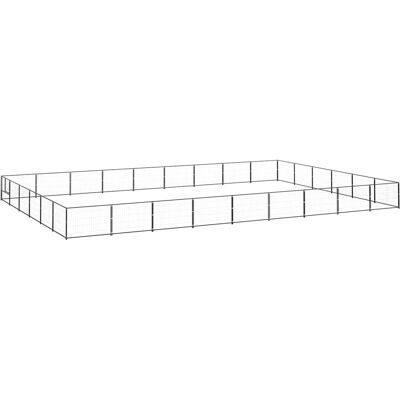 vidaXL koirankoppi musta 54 m² teräs ulkona vidaXL koirankoppi musta 54 m² teräs ulkona