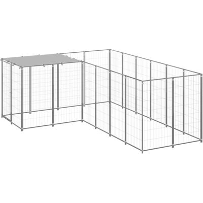 vidaXL Koiralaatikko Hopea 4.84 m² - Koiralaatikko vidaXL Koiralaatikko Hopea 4.84 m² - Koiralaatikko