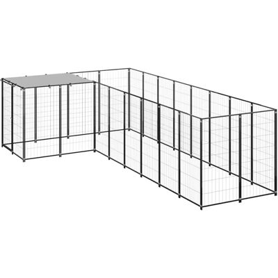 VidaXL Hundehytte 6,05 m² Stål Sort - Hundehytte VidaXL Hundehytte 6,05 m² Stål Sort - Hundehytte