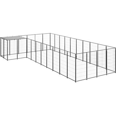 vidaXL Buda dla psa Czarna Stal 13,31m² - Buda dla psa vidaXL Buda dla psa Czarna Stal 13,31m² - Buda dla psa