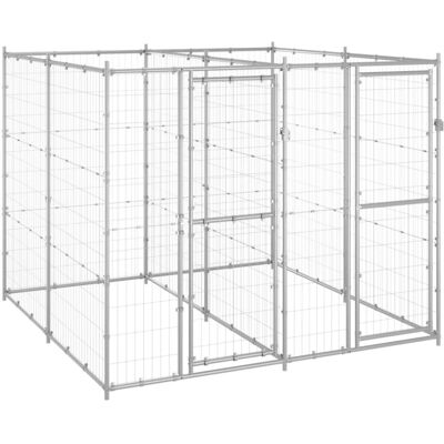vidaXL Udendørs hundegård galvaniseret stål 4,84 m - Hundehus vidaXL Udendørs hundegård galvaniseret stål 4,84 m - Hundehus