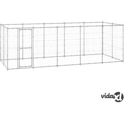 vidaXL Zewnętrzny kojec dla psów ze stali ocynkowanej 12,1 m - Klata dla psa vidaXL Zewnętrzny kojec dla psów ze stali ocynkowanej 12,1 m - Klata dla psa