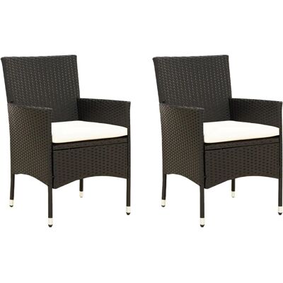 VidaXL 316680 Outdoor-Stuhl - Gepolstert, Stahl, Polyester, Polyrattan VidaXL 316680 Outdoor-Stuhl - Gepolstert, Stahl, Polyester, Polyrattan
