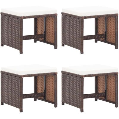 VidaXL Krzesło ogrodowe - Stal Rattan Białe VidaXL Krzesło ogrodowe - Stal Rattan Białe