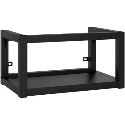 vidaXL Vægmonteret badeværelsesskab til vask - Sort - 59x38x31 cm vidaXL Vægmonteret badeværelsesskab til vask - Sort - 59x38x31 cm