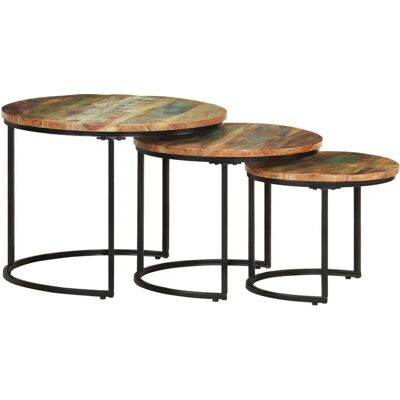 vidaXL 338003 Nachhaltige Massivholz-Nesting-Tische vidaXL 338003 Nachhaltige Massivholz-Nesting-Tische