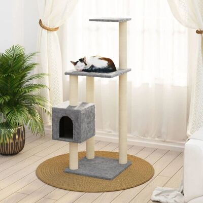 vidaXL Cat Tree with Sisal Scratching Posts 104cm - Cat Tree vidaXL Cat Tree with Sisal Scratching Posts 104cm - Cat Tree