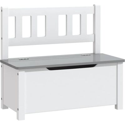 vidaXL Baby/Børne Møbelsæt - Hvid og Grå Opbevaringsbænk vidaXL Baby/Børne Møbelsæt - Hvid og Grå Opbevaringsbænk
