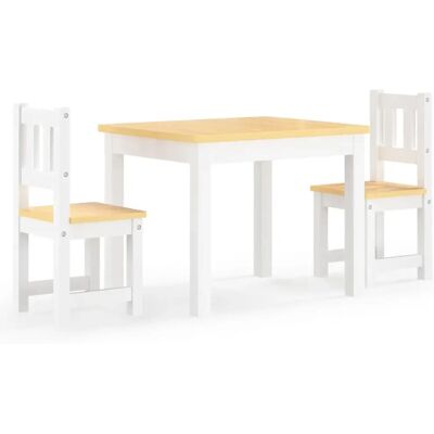 Zestaw mebli dla dzieci/łóżeczko vidaXL 10410 - MDF biały i beżowy Zestaw mebli dla dzieci/łóżeczko vidaXL 10410 - MDF biały i beżowy