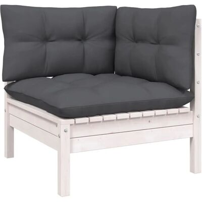 VidaXL Gartentisch Weiß - Modulares Outdoor-Bank-Möbel VidaXL Gartentisch Weiß - Modulares Outdoor-Bank-Möbel