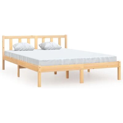 vidaXL Bed Frame - Massief dennenhout - 150x200 cm - King Size vidaXL Bed Frame - Massief dennenhout - 150x200 cm - King Size