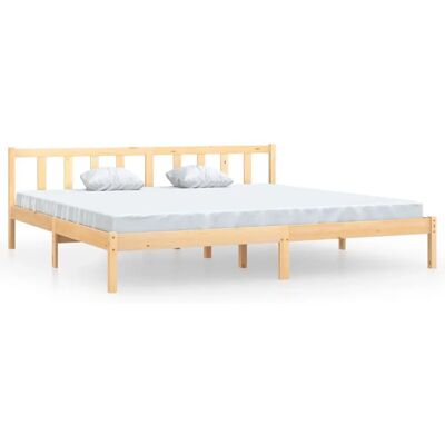 vidaXL Massive Kiefernholz Bettgestell - Für 180x200 cm Matratze vidaXL Massive Kiefernholz Bettgestell - Für 180x200 cm Matratze