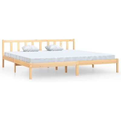 vidaXL 810102 Massief dennenhouten bedframe - 200x200 cm vidaXL 810102 Massief dennenhouten bedframe - 200x200 cm