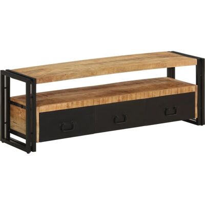 vidaXL Solid Wood Mango TV Cabinet - Industrial Style Storage vidaXL Solid Wood Mango TV Cabinet - Industrial Style Storage