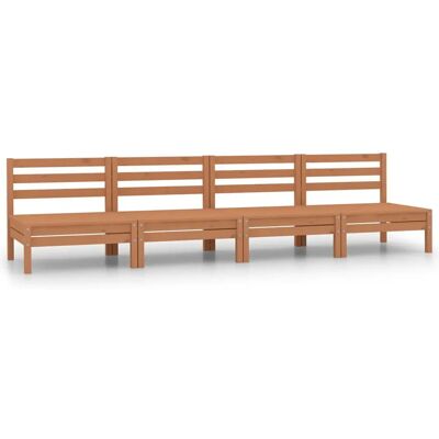 Zestaw Mebli Ogrodowych vidaXL - Salon Modularny z Drewna Sosnowego - 4 szt Zestaw Mebli Ogrodowych vidaXL - Salon Modularny z Drewna Sosnowego - 4 szt