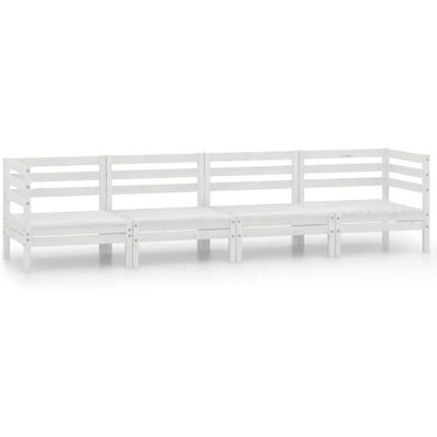 vidaXL Gartenmöbelset - Weißes Kiefernholz Modular Lounge vidaXL Gartenmöbelset - Weißes Kiefernholz Modular Lounge