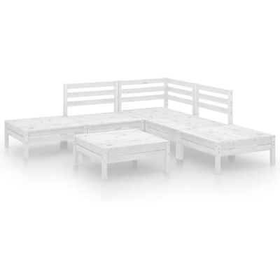 vidaXL 3082643 Gartenmöbel-Set - Weiße Kiefernholz-Outdoor vidaXL 3082643 Gartenmöbel-Set - Weiße Kiefernholz-Outdoor