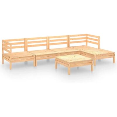 vidaXL Gartenlounge-Set - 6 Stück aus massivem Kiefernholz vidaXL Gartenlounge-Set - 6 Stück aus massivem Kiefernholz