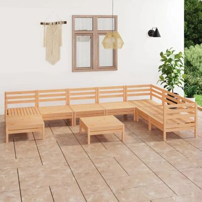 Maisonchic Kieferngartenmöbel-Set - 9 Stück - Outdoor Lounge Maisonchic Kieferngartenmöbel-Set - 9 Stück - Outdoor Lounge
