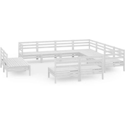 vidaXL 11-teiliges Gartenloungeset Weiß - Outdoor-Möbel vidaXL 11-teiliges Gartenloungeset Weiß - Outdoor-Möbel
