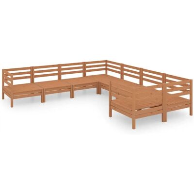 vidaXL 8-teilige Gartengruppe Honigbraun - Gartenmöbel vidaXL 8-teilige Gartengruppe Honigbraun - Gartenmöbel