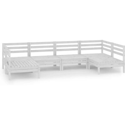 vidaXL 3083395 Outdoor Furniture Set - Weiß - Gartenlounge 6-teilig vidaXL 3083395 Outdoor Furniture Set - Weiß - Gartenlounge 6-teilig