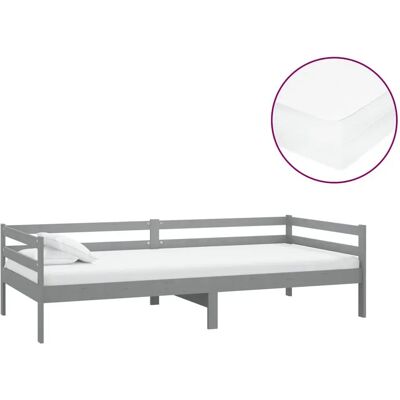 vidaXL Slaapbank Grijs 90x200cm Multifunctioneel vidaXL Slaapbank Grijs 90x200cm Multifunctioneel