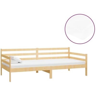 vidaXL Multifunctioneel dennenhouten slaapbank 90x200 cm - Slaapbank vidaXL Multifunctioneel dennenhouten slaapbank 90x200 cm - Slaapbank