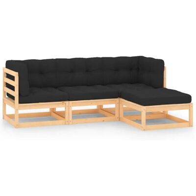 Ensemble de meubles de jardin vidaXL - Finition naturelle rustique - outdoor furniture set - Publicité Ensemble de meubles de jardin vidaXL - Finition naturelle rustique - outdoor furniture set - Publicité