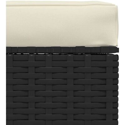 vidaXL Gartensitzhocker mit Kissen - Schwarz - 70x70x30 cm - Gartenhocker vidaXL Gartensitzhocker mit Kissen - Schwarz - 70x70x30 cm - Gartenhocker