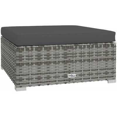 vidaXL Gartensitzbank Rattan - Grau - Witterungsbeständig, Leicht, Modular vidaXL Gartensitzbank Rattan - Grau - Witterungsbeständig, Leicht, Modular