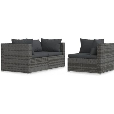 VidaXL Gartenbank - Rattan, Kunststoff - Gartenmöbelset VidaXL Gartenbank - Rattan, Kunststoff - Gartenmöbelset