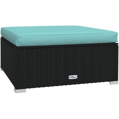 vidaXL Gartensitzbank mit Kissen Schwarz - Outdoormöbel vidaXL Gartensitzbank mit Kissen Schwarz - Outdoormöbel