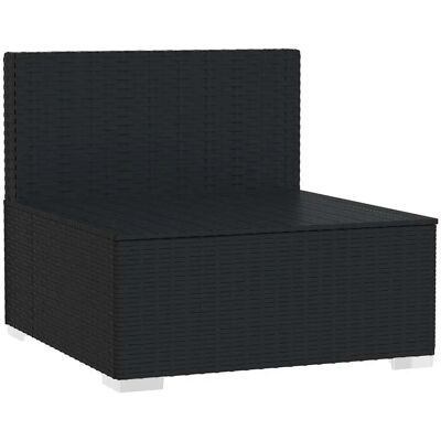 Czarna sofa ogrodowa Maisonchic - Modułowe meble z rattanu Czarna sofa ogrodowa Maisonchic - Modułowe meble z rattanu