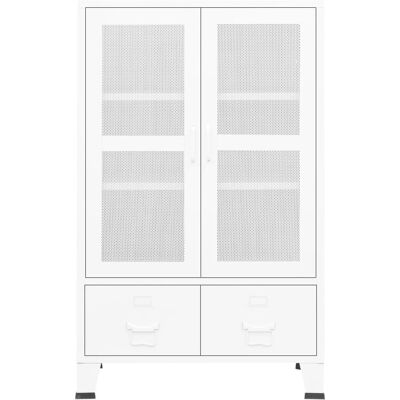 VIDAXL - Nova - Weiss - 70x40x115 - Industrieller Metallschrank VIDAXL - Nova - Weiss - 70x40x115 - Industrieller Metallschrank