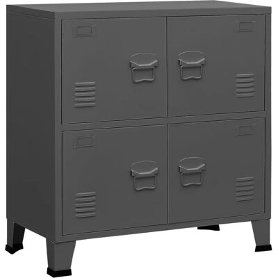 vidaXL Industrielle Aufbewahrungsbox Anthrazit - Schrank vidaXL Industrielle Aufbewahrungsbox Anthrazit - Schrank