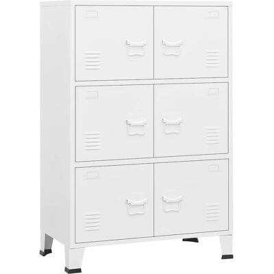 vidaXL Industrielles Weißer Schrank 75x40x115 cm - Stauraum vidaXL Industrielles Weißer Schrank 75x40x115 cm - Stauraum