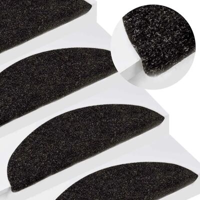 vidaXL Trapmatten zelfklevend - 15 stuks - Antraciet vidaXL Trapmatten zelfklevend - 15 stuks - Antraciet