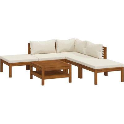 vidaXL Buitentafel Set - Crème - Duurzaam Synthetisch Rattan vidaXL Buitentafel Set - Crème - Duurzaam Synthetisch Rattan