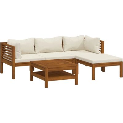 vidaXL Buitenkamer Set - Tuin Lounge, Crème, 6 Stuks vidaXL Buitenkamer Set - Tuin Lounge, Crème, 6 Stuks