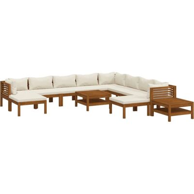 vidaXL Gartenmöbel-Set - Sofa, Tisch & Hocker vidaXL Gartenmöbel-Set - Sofa, Tisch & Hocker