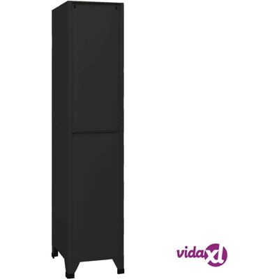 Armoire à casiers noire 45 cm en acier de vidaXL - Locker Cabinet - Publicité Armoire à casiers noire 45 cm en acier de vidaXL - Locker Cabinet - Publicité