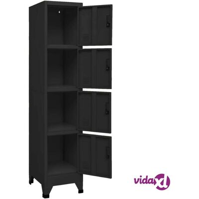 Armoire de rangement en acier vidaXL - Noir - 45 cm - Publicité Armoire de rangement en acier vidaXL - Noir - 45 cm - Publicité
