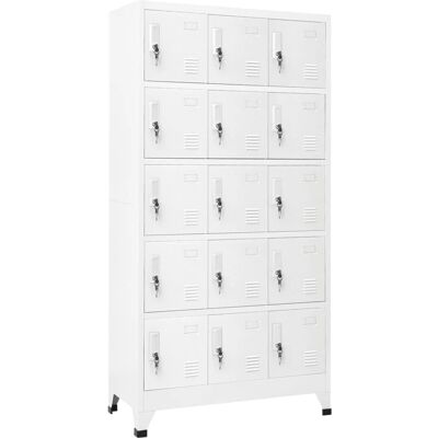 vidaXL Armoire à casiers Gris Clair en Acier pour Bureau - Armoire de stockage en acier - Publicité vidaXL Armoire à casiers Gris Clair en Acier pour Bureau - Armoire de stockage en acier - Publicité