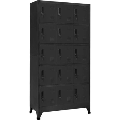 vidaXL Lockerkast Antraciet Staal Kantooropslag Kast - Modern ontwerp, duurzaam, met vergrendelbare deuren vidaXL Lockerkast Antraciet Staal Kantooropslag Kast - Modern ontwerp, duurzaam, met vergrendelbare deuren