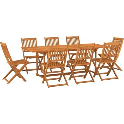 MAISONCHIC Set de Comedor para Jardín 9 Piezas - Mesa y Sillas de Madera MAISONCHIC Set de Comedor para Jardín 9 Piezas - Mesa y Sillas de Madera